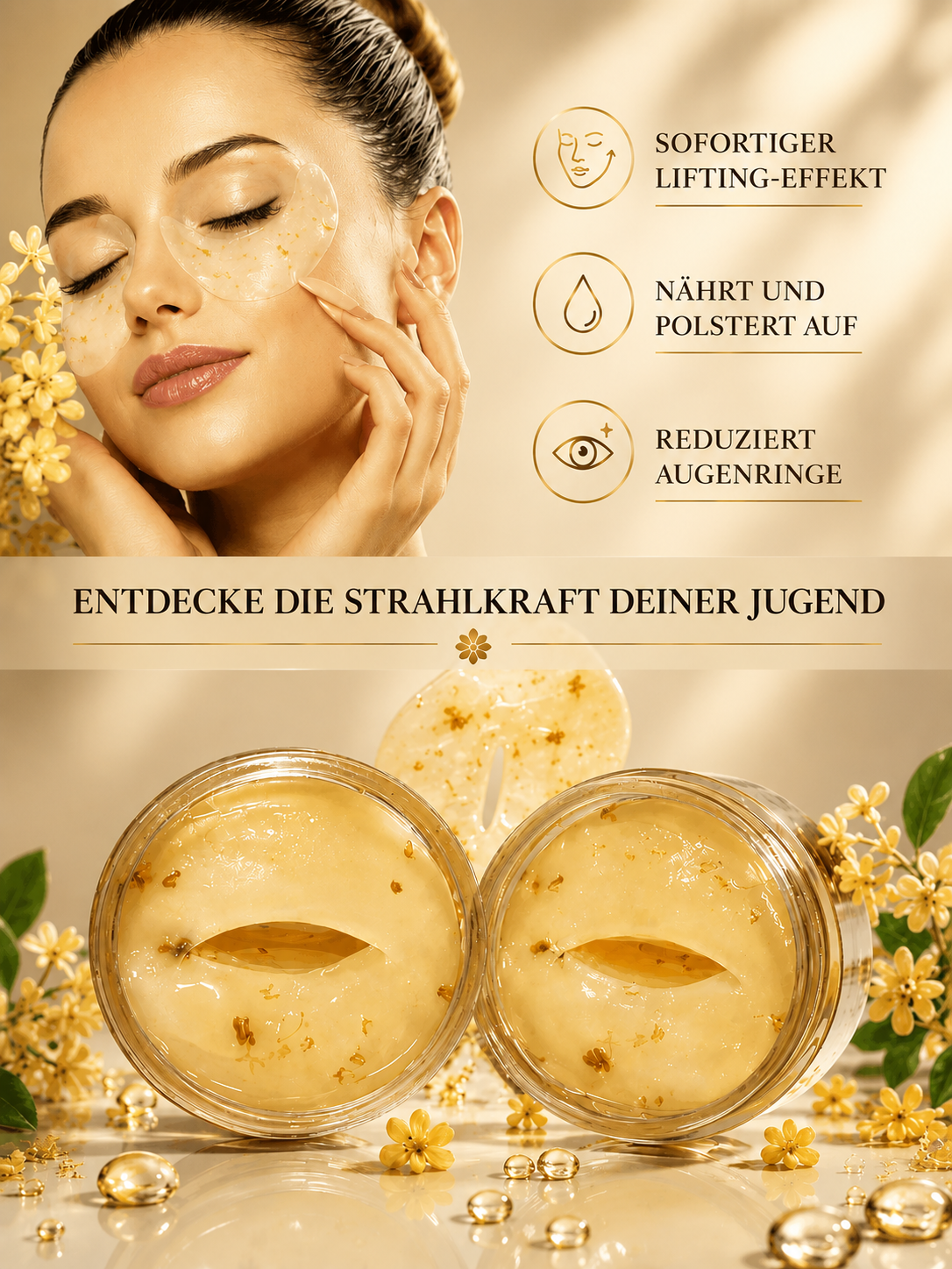 Anti-Augenringe- und Anti-Falten-Maske