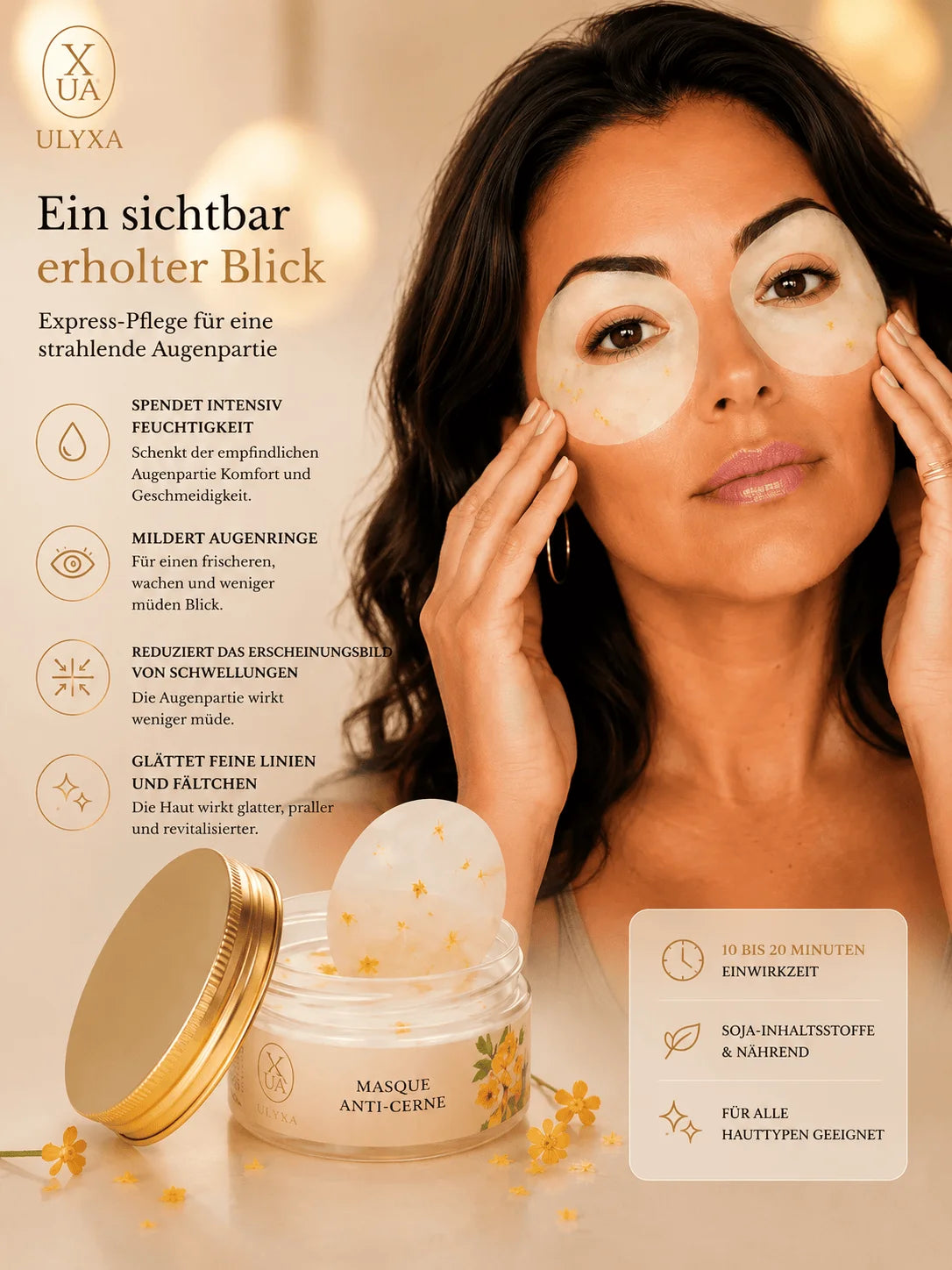 Anti-Augenringe- und Anti-Falten-Maske